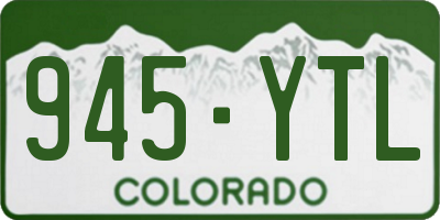 CO license plate 945YTL