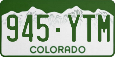 CO license plate 945YTM