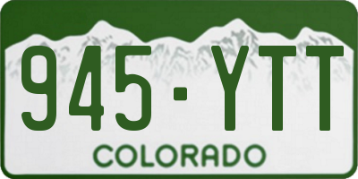 CO license plate 945YTT