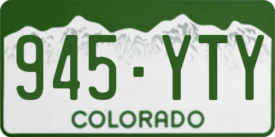 CO license plate 945YTY