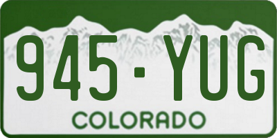 CO license plate 945YUG
