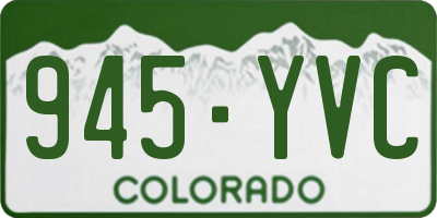 CO license plate 945YVC