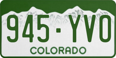 CO license plate 945YVO