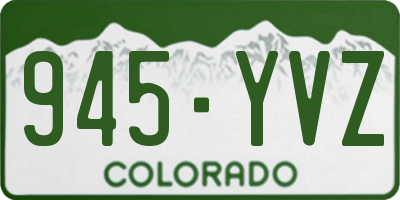 CO license plate 945YVZ