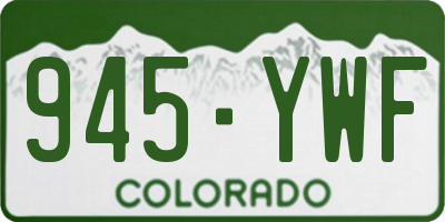 CO license plate 945YWF