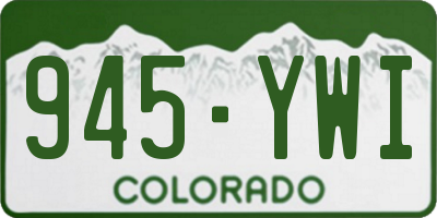 CO license plate 945YWI