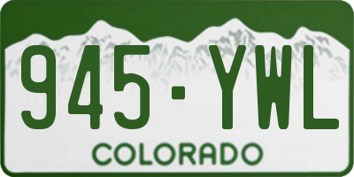 CO license plate 945YWL