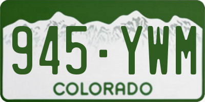 CO license plate 945YWM
