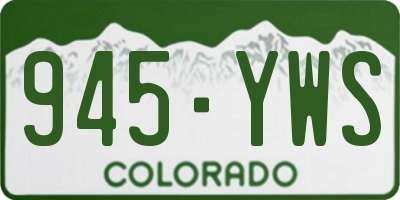 CO license plate 945YWS