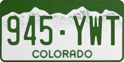 CO license plate 945YWT