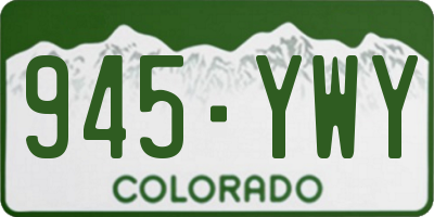 CO license plate 945YWY