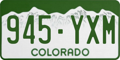 CO license plate 945YXM