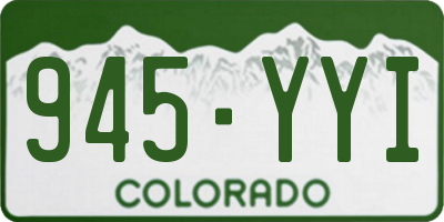CO license plate 945YYI
