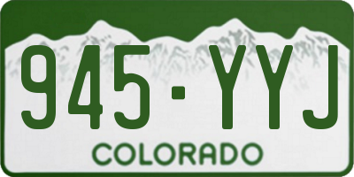 CO license plate 945YYJ