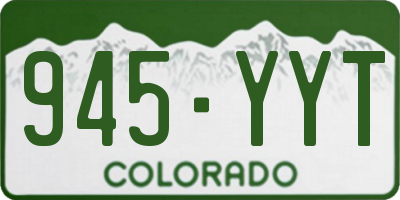 CO license plate 945YYT