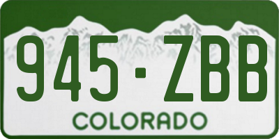 CO license plate 945ZBB