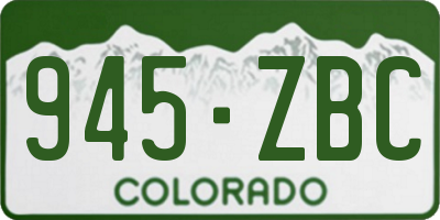 CO license plate 945ZBC