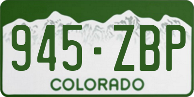 CO license plate 945ZBP