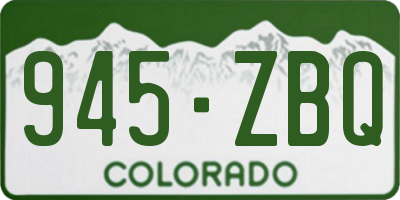 CO license plate 945ZBQ