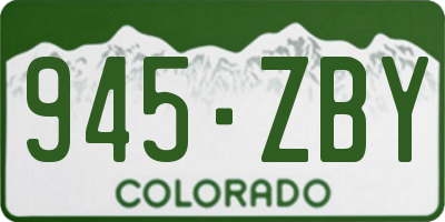 CO license plate 945ZBY