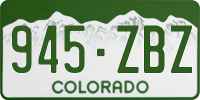 CO license plate 945ZBZ