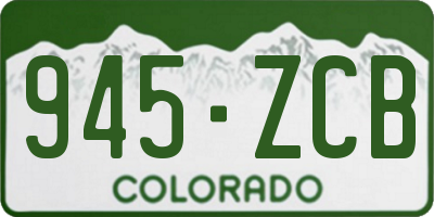 CO license plate 945ZCB