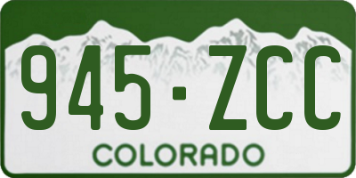 CO license plate 945ZCC