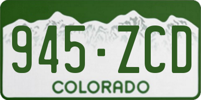 CO license plate 945ZCD