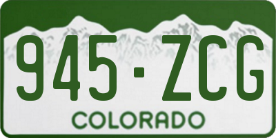 CO license plate 945ZCG