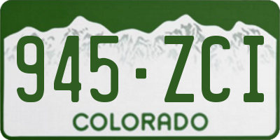 CO license plate 945ZCI