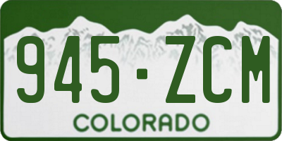 CO license plate 945ZCM