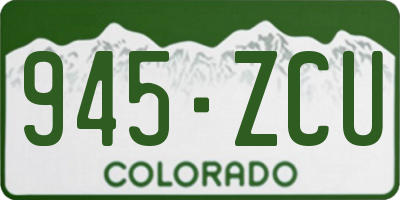 CO license plate 945ZCU