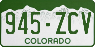 CO license plate 945ZCV