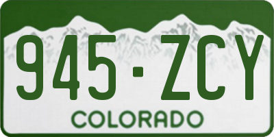 CO license plate 945ZCY