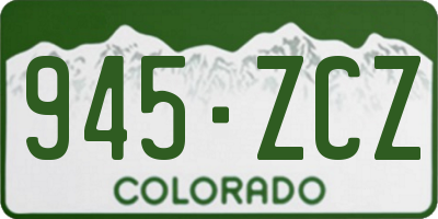 CO license plate 945ZCZ