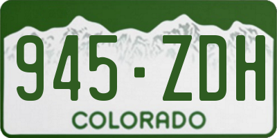 CO license plate 945ZDH