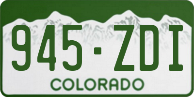 CO license plate 945ZDI