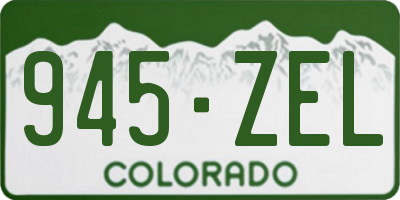 CO license plate 945ZEL