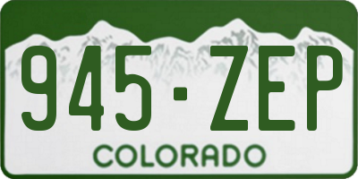 CO license plate 945ZEP