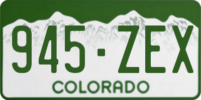 CO license plate 945ZEX