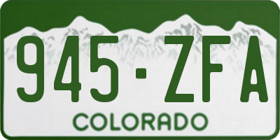 CO license plate 945ZFA