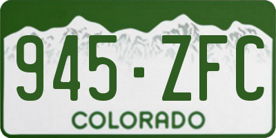 CO license plate 945ZFC