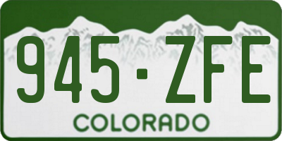 CO license plate 945ZFE