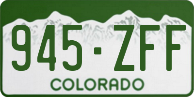 CO license plate 945ZFF