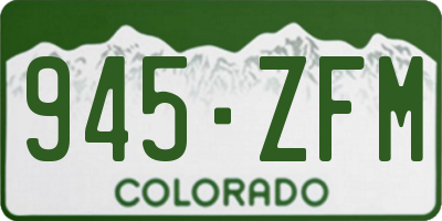 CO license plate 945ZFM