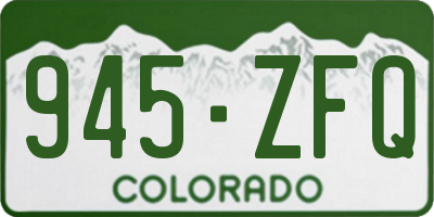 CO license plate 945ZFQ