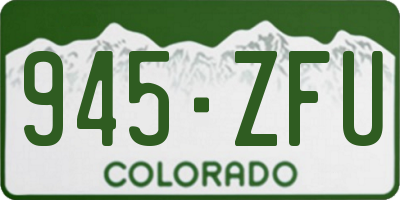 CO license plate 945ZFU