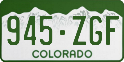 CO license plate 945ZGF