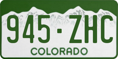 CO license plate 945ZHC