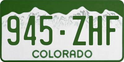CO license plate 945ZHF